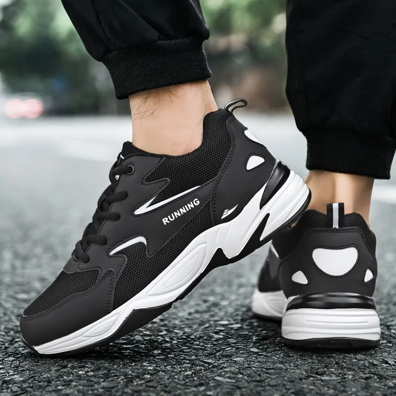 Kuding Anti-Slip And Wear-Resistant Breathable Low-Top Chunky Sneakers Men's-2