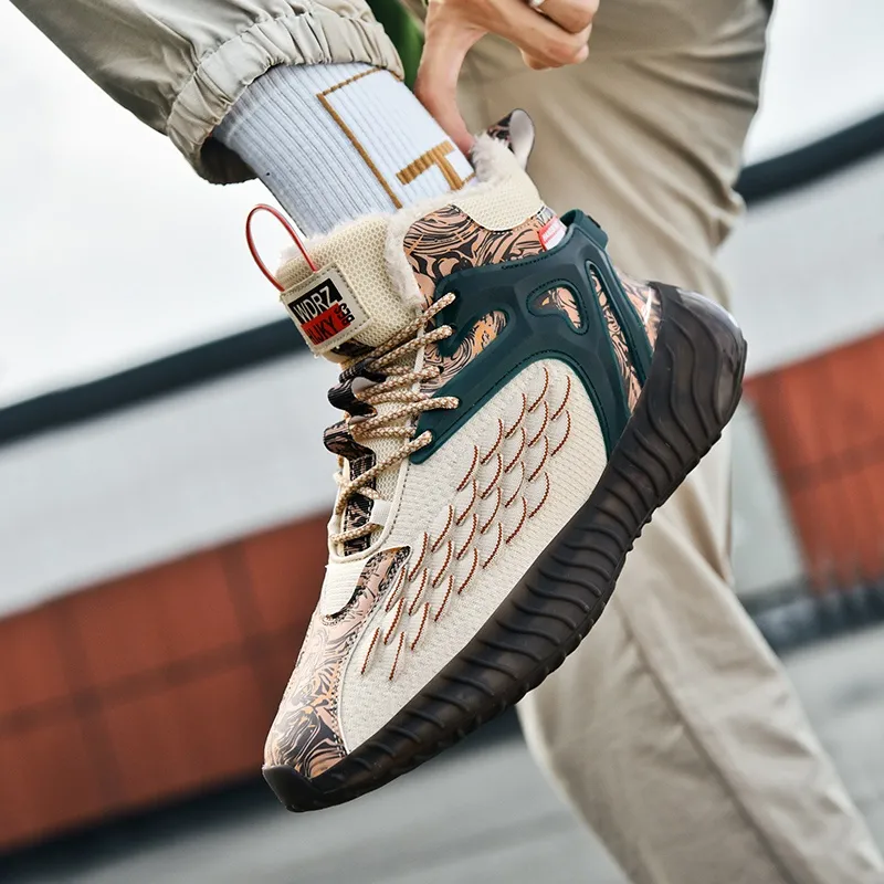 Kuding Anti-Slip And Wear-Resistant Warm High-Top Casual Shoes Men's-7