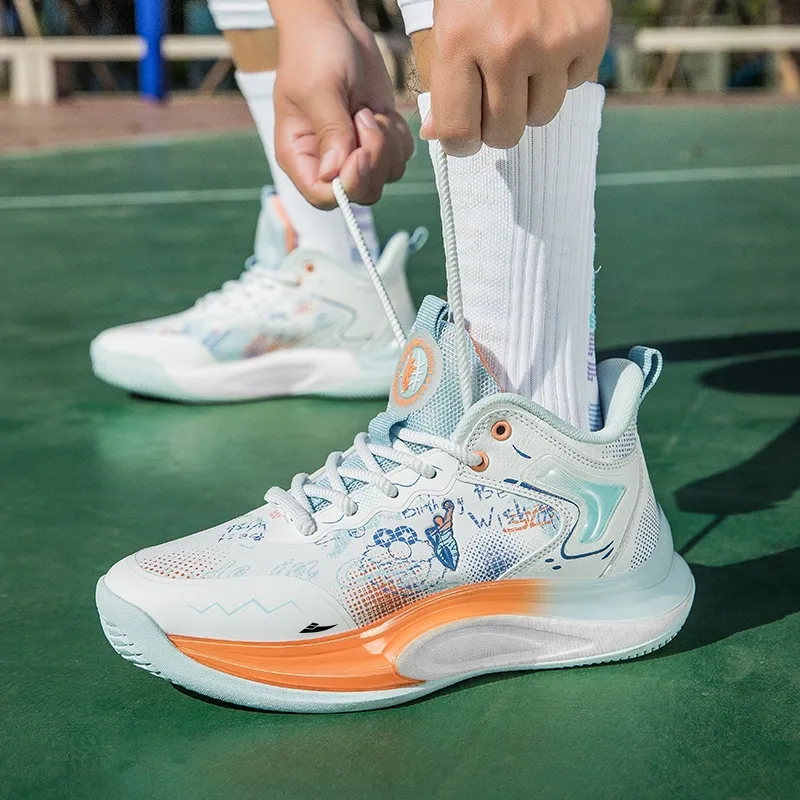 Kuding Cushioning Anti Slip And Wear Resistant Rebound High Top Basketball Shoes Men's-6