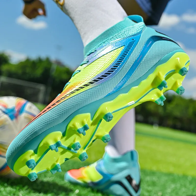 Kuding FG Rubber Long Studs Artificial Ground Anti-Slip Wear-Resistant Soccer Shoes Unisex-7