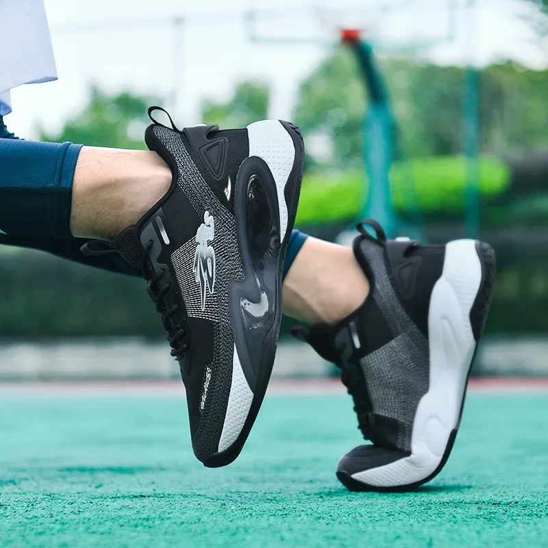 Kuding Cushioning Anti-Slip And Wear-Resistant Breathable Rebound Mid-Top Basketball Shoes Unisex-4