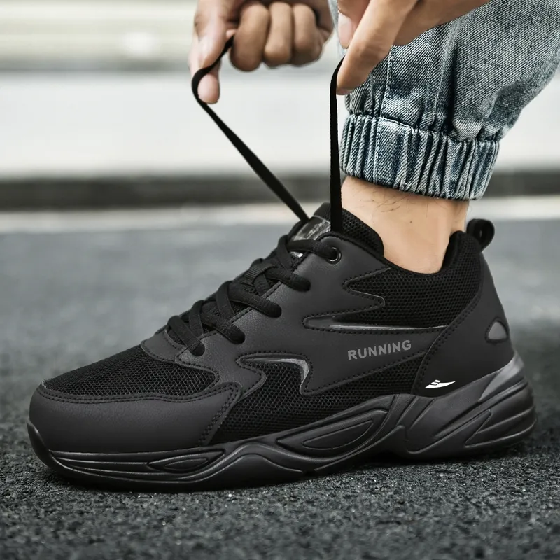 Kuding Anti-Slip And Wear-Resistant Breathable Low-Top Chunky Sneakers Men's-12