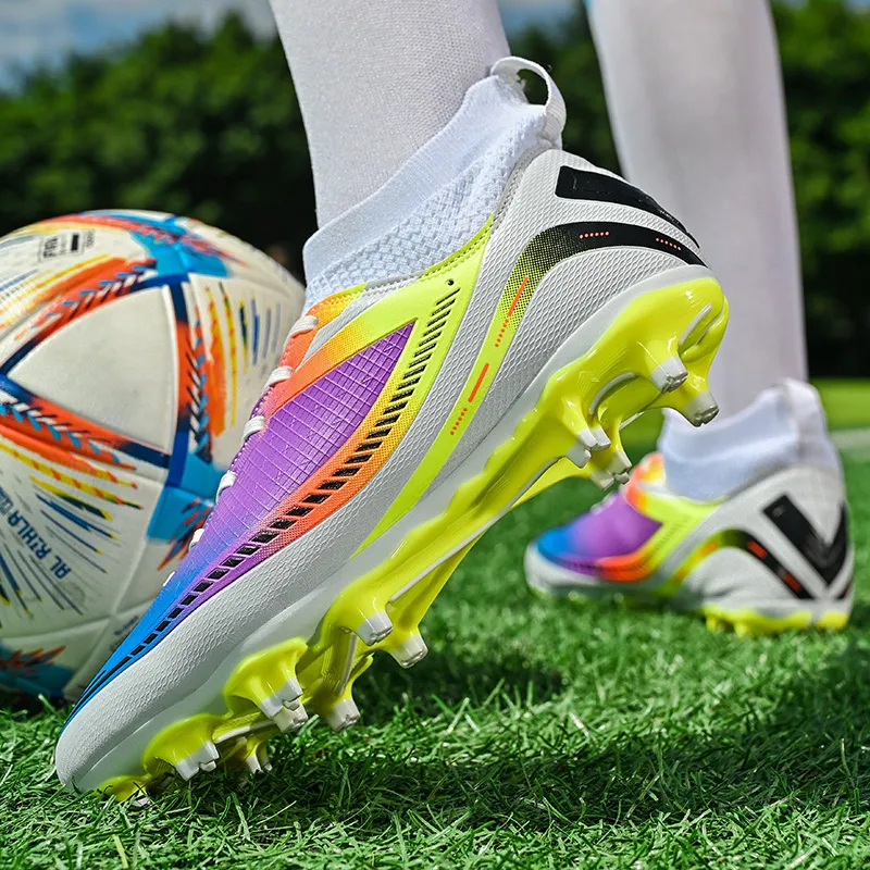 Kuding FG Rubber Long Studs Artificial Ground Anti-Slip Wear-Resistant Soccer Shoes Unisex-2