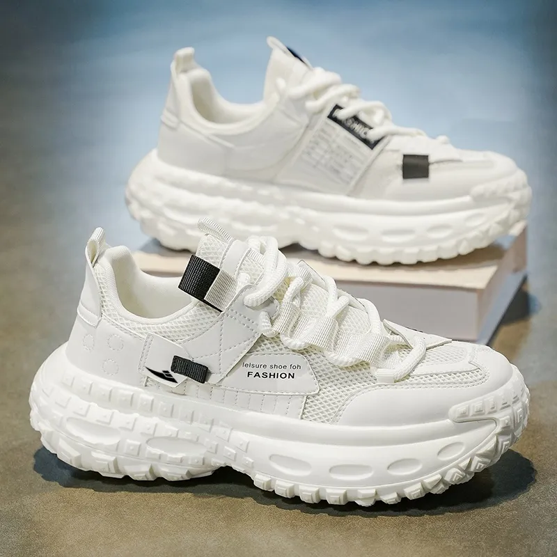 Kuding Breathable Height Increase Low Top Casual Shoes Men's-4