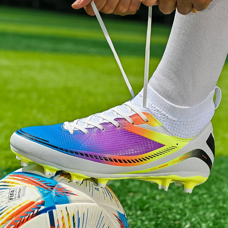 Kuding FG Rubber Long Studs Artificial Ground Anti-Slip Wear-Resistant Soccer Shoes Unisex-1
