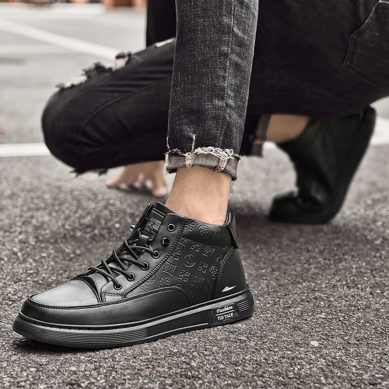 Kuding Warm Anti-Slip And Wear-Resistant High-Top Skateboard Shoes Men's-4