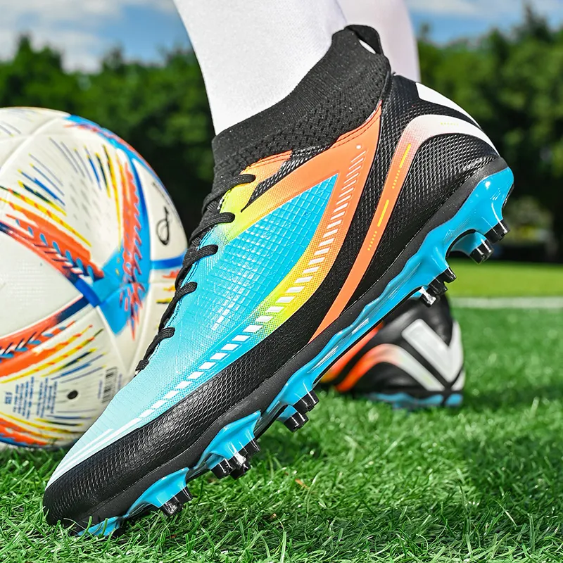 Kuding FG Rubber Long Studs Artificial Ground Anti-Slip Wear-Resistant Soccer Shoes Unisex-13