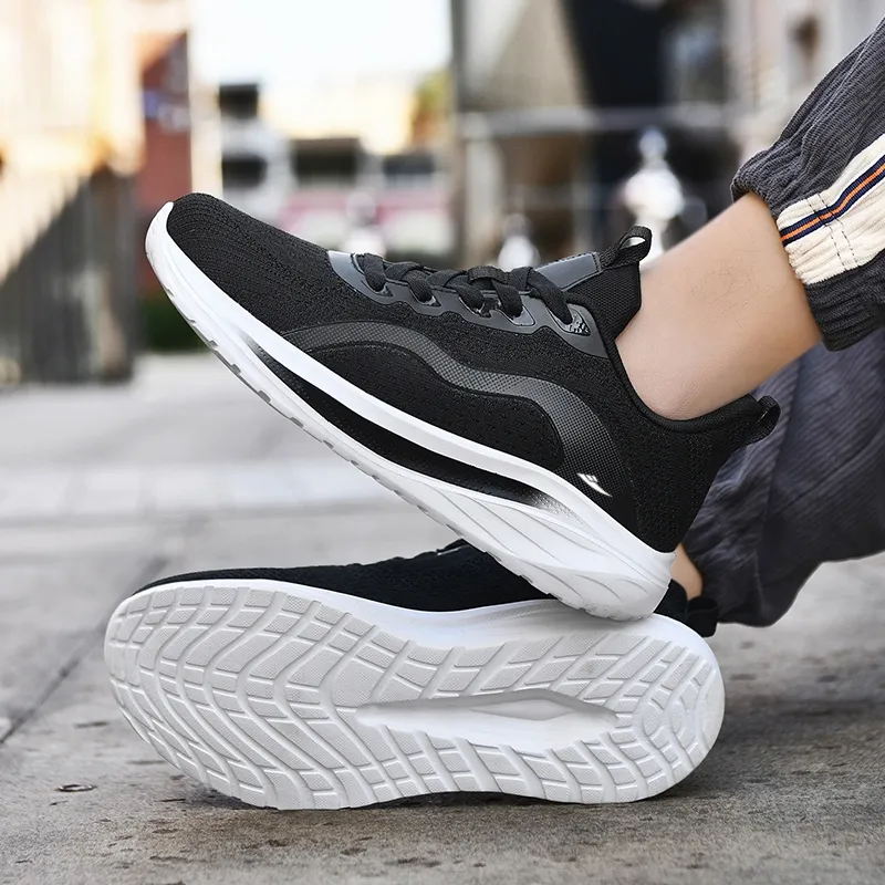 Kuding Casual Shoes Men Low Top Orange Moon/Black/Black White-14