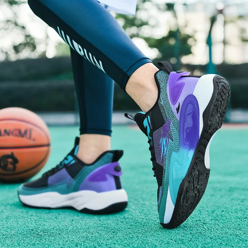 Kuding Cushioning Anti-Slip And Wear-Resistant Breathable Rebound Mid-Top Basketball Shoes Unisex-9
