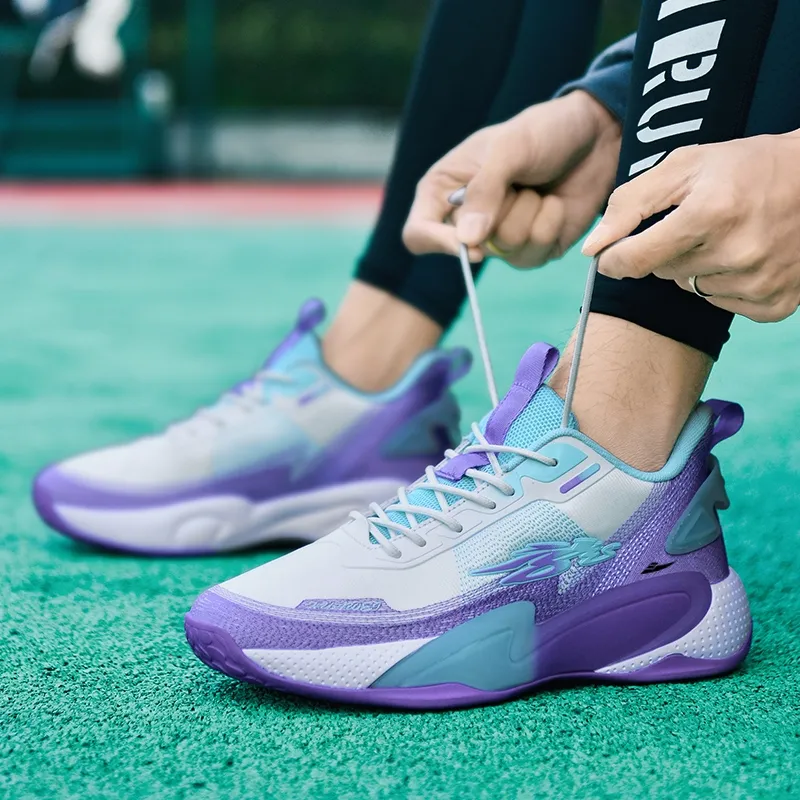 Kuding Cushioning Anti-Slip And Wear-Resistant Breathable Rebound Mid-Top Basketball Shoes Unisex-12