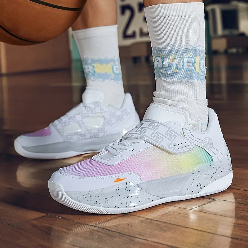 Kuding Cushioned Slip-Resistant Abrasion-Resistant Low-Top Basketball Shoes Unisex-8