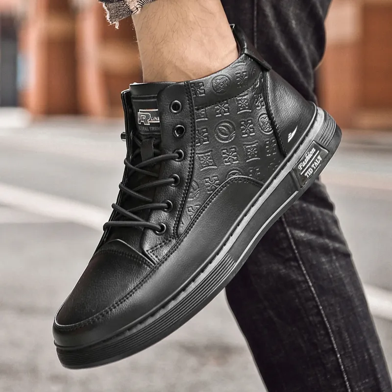 Kuding Warm Anti-Slip And Wear-Resistant High-Top Skateboard Shoes Men's-3