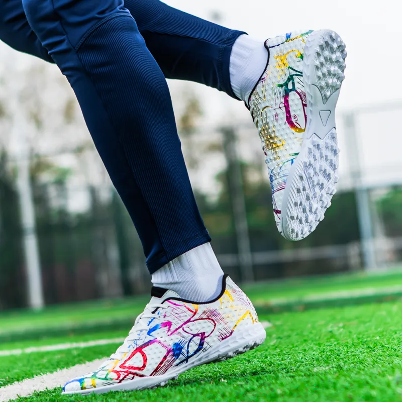 Kuding Soft Ground Firm Ground Artificial Ground Natural Ground Anti-Slip Wear-Resistant Soccer Shoes Unisex-4