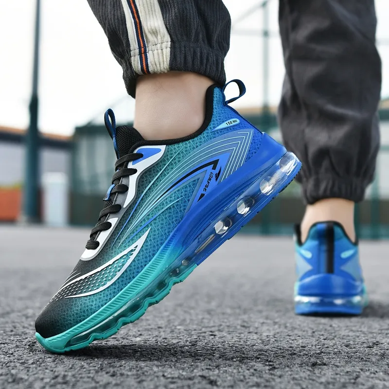 Kuding Cushioned Wear Resistant Breathable Lightweight Low Top Running Shoes Men's-3