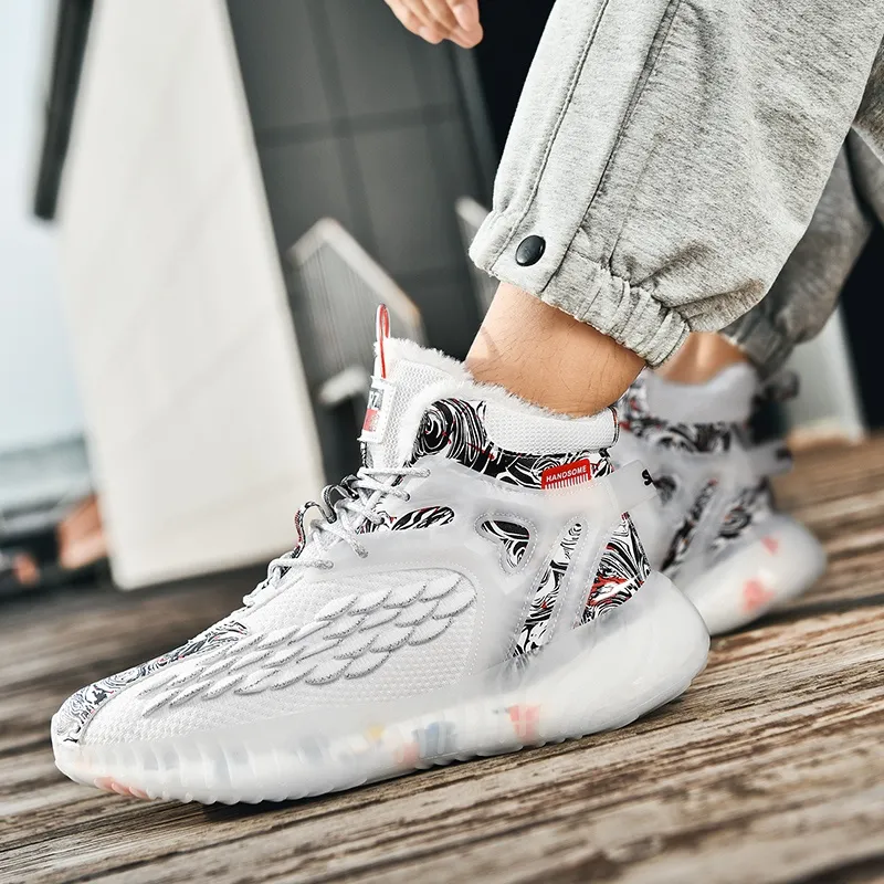 Kuding Anti-Slip And Wear-Resistant Warm High-Top Casual Shoes Men's-13