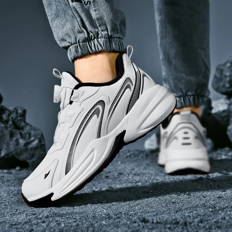 Kuding Anti-Slip Wear-Resistant Water-Resistant Warm Low-Top Casual Shoes Unisex-3