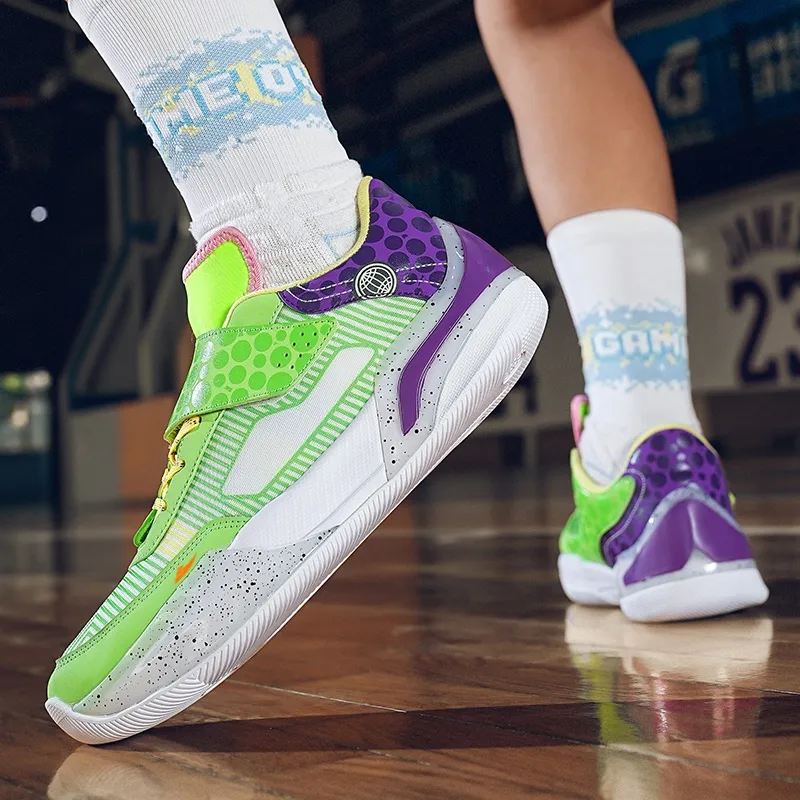 Kuding Cushioned Slip-Resistant Abrasion-Resistant Low-Top Basketball Shoes Unisex-12