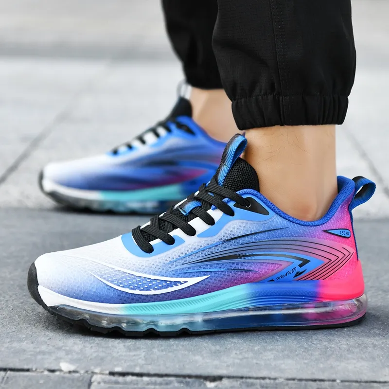 Kuding Cushioned Wear Resistant Breathable Lightweight Low Top Running Shoes Men's-7