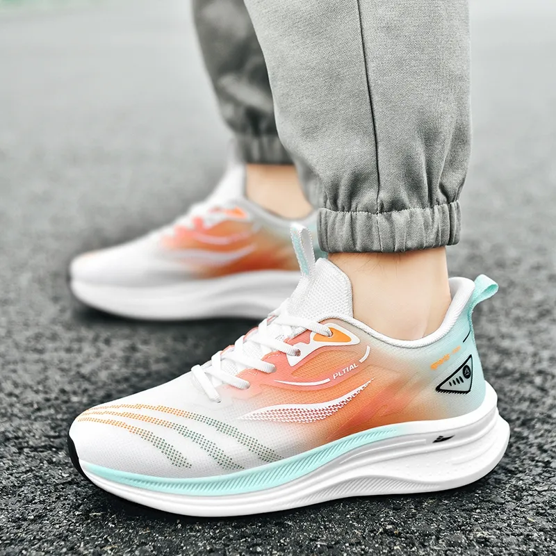 Kuding Cushioned Slip-Resistant Rebound Low-Top Training Running Shoes Men's-1