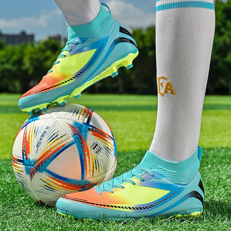 Kuding FG Rubber Long Studs Artificial Ground Anti-Slip Wear-Resistant Soccer Shoes Unisex-6