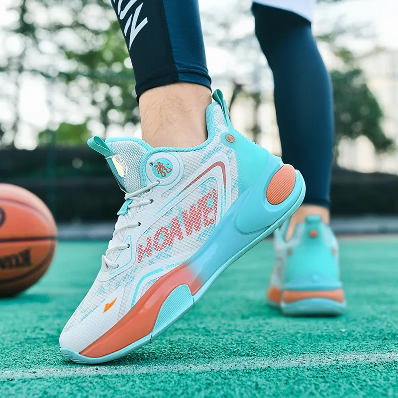 Kuding Cushioning Anti-Slip And Wear-Resistant Rebound Mid-Top Slightly Noisy From Friction Basketball Shoes Unisex-8