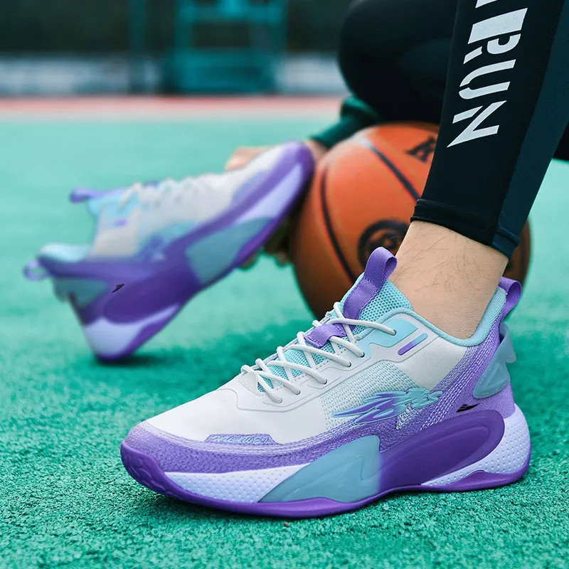Kuding Cushioning Anti-Slip And Wear-Resistant Breathable Rebound Mid-Top Basketball Shoes Unisex-14