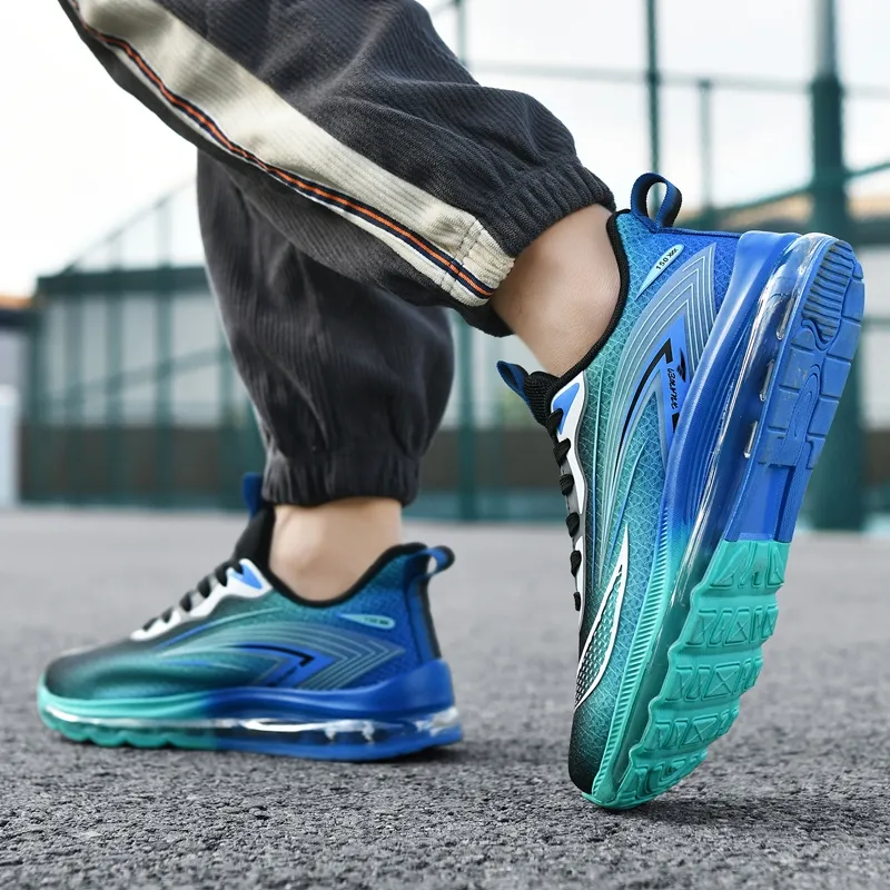Kuding Cushioned Wear Resistant Breathable Lightweight Low Top Running Shoes Men's-4