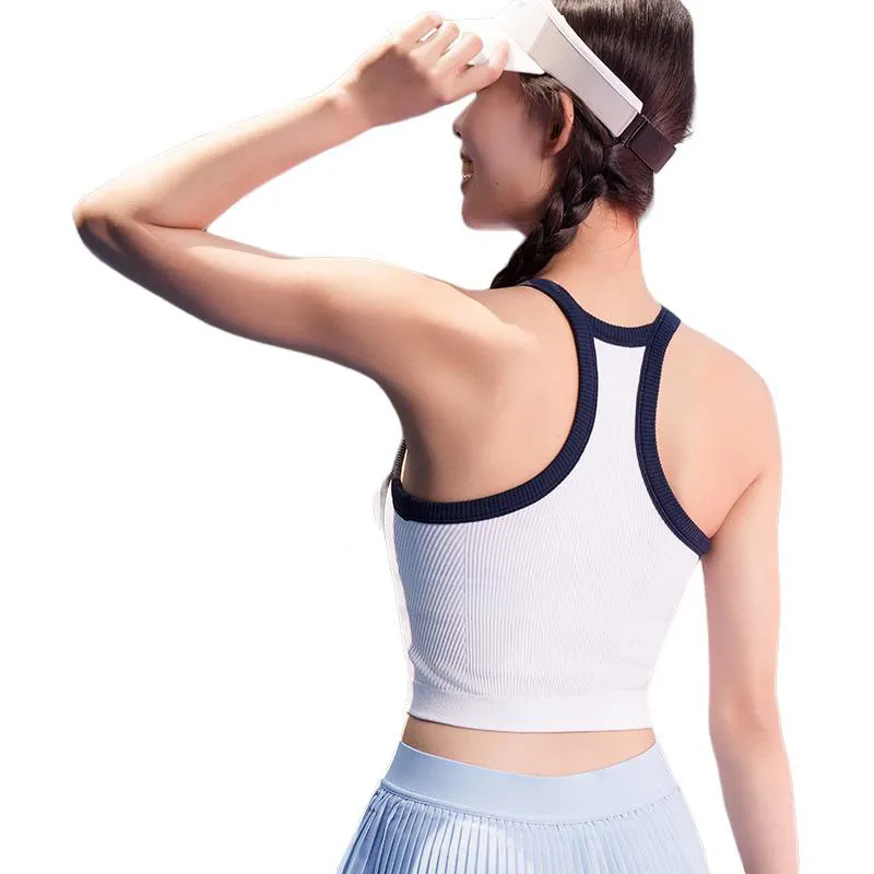 Meesu Fitness Sets Women's Glacier White+Cloud Tide Blue Two Piece Set[One Piece Cup]-1