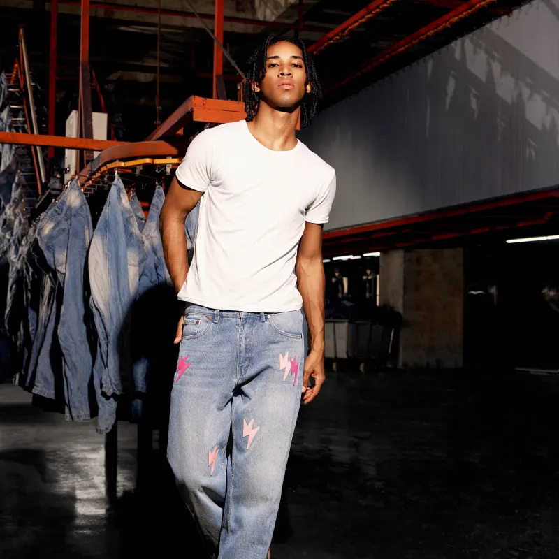 Amexnocap Jeans Unisex Sky Blue-2