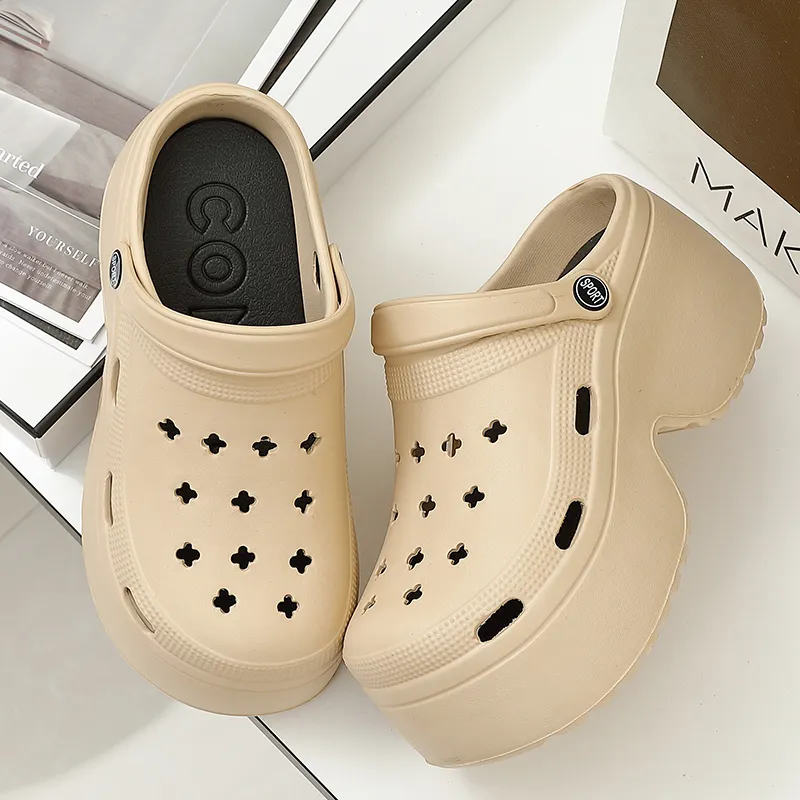 Foot Recreation Platform Clogs For Women's Summer Slip Resistant Closed Toe, Soft And Springy Feeling, Slippers-7