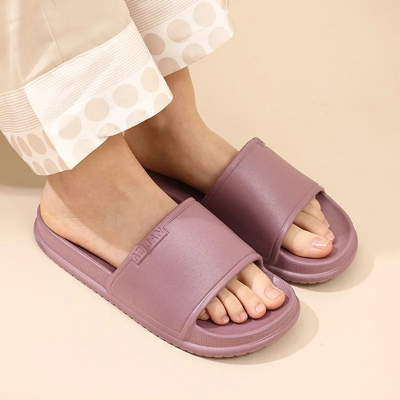 Foot Recreation Home Four Seasons All Indoor Bathroom Slip Resistant Couple Soft Sole Minimalist Style Slippers Unisex-15