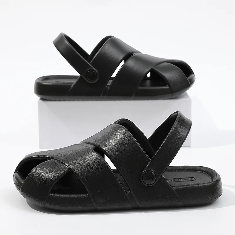 Foot Recreation Unisex Closed Toe Summer Soft Sole Heelless Home Slippers-17