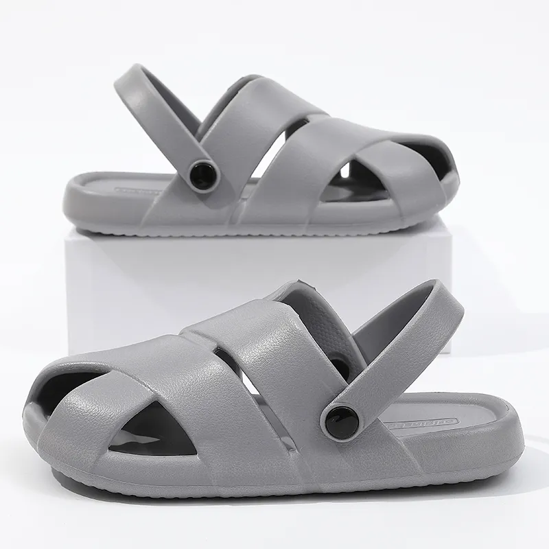 Foot Recreation Unisex Closed Toe Summer Soft Sole Heelless Home Slippers-25