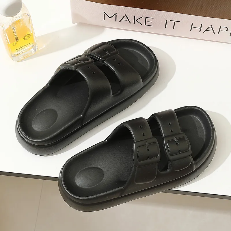 Foot Recreation Squashy And Bouncy Feeling Slippers For Women's Summer Slip Resistant Platform Shoes-9