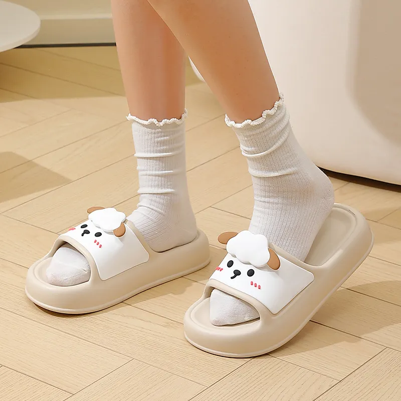 Foot Recreation Summer Comfortable Soft Noise Reducing Cute Lamb Slippers, Home Slippers, Couple Same Style-19