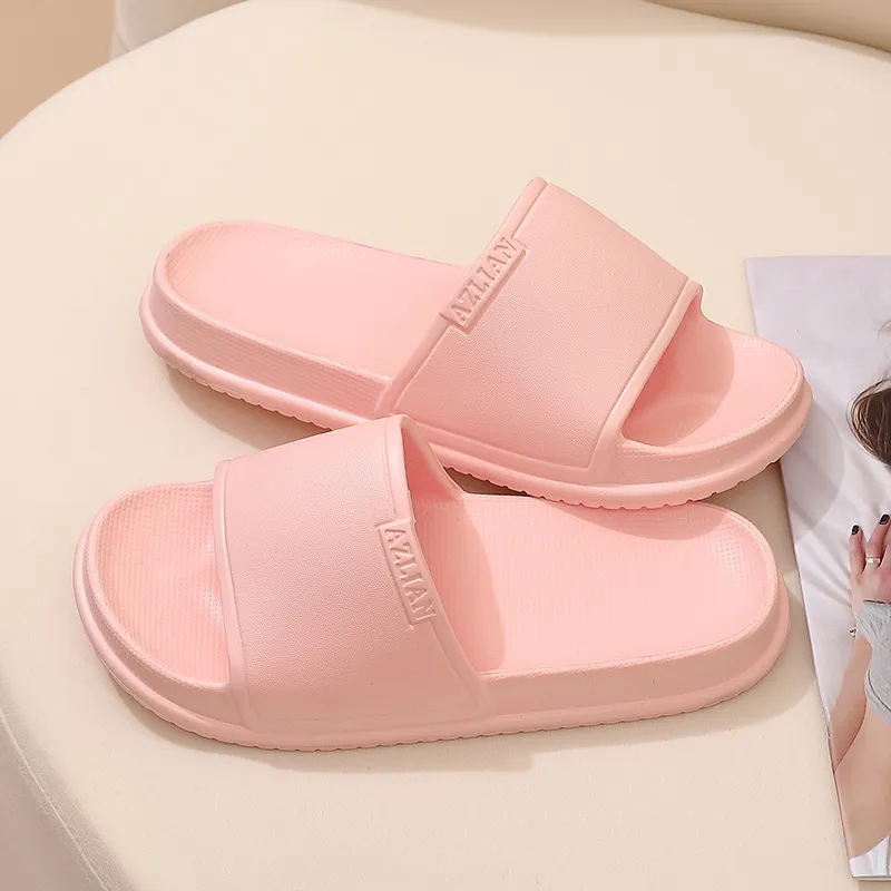 Foot Recreation Home Four Seasons All Indoor Bathroom Slip Resistant Couple Soft Sole Minimalist Style Slippers Unisex-2