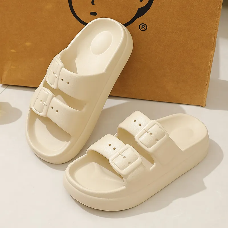 Foot Recreation Squashy And Bouncy Feeling Slippers For Women's Summer Slip Resistant Platform Shoes-6