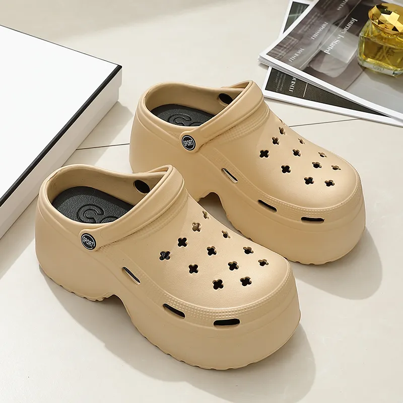 Foot Recreation Platform Clogs For Women's Summer Slip Resistant Closed Toe, Soft And Springy Feeling, Slippers-6