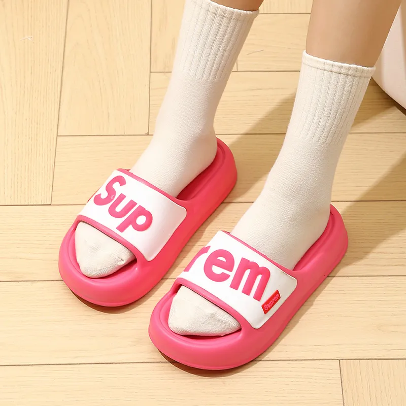 Foot Recreation Slippers Summer Indoor Home Slippers Slip Resistant Bathroom Couple Eva Home Slippers-4