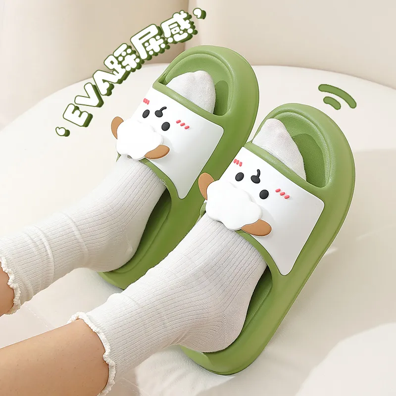 Foot Recreation Summer Comfortable Soft Noise Reducing Cute Lamb Slippers, Home Slippers, Couple Same Style-14