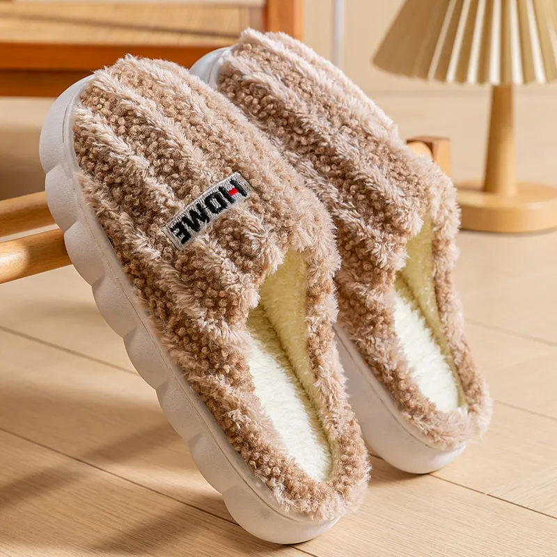 Foot Recreation Winter Minimalist Style Suede Home Warm Small Starry Sky Embroidered Cotton Slippers Unisex-25