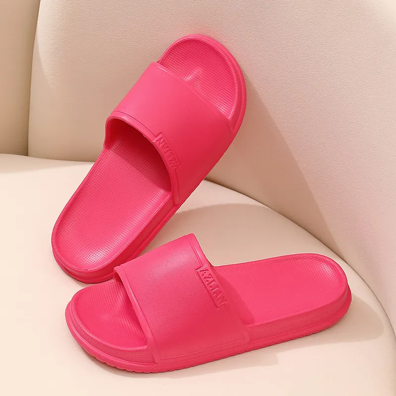 Foot Recreation Home Four Seasons All Indoor Bathroom Slip Resistant Couple Soft Sole Minimalist Style Slippers Unisex-19