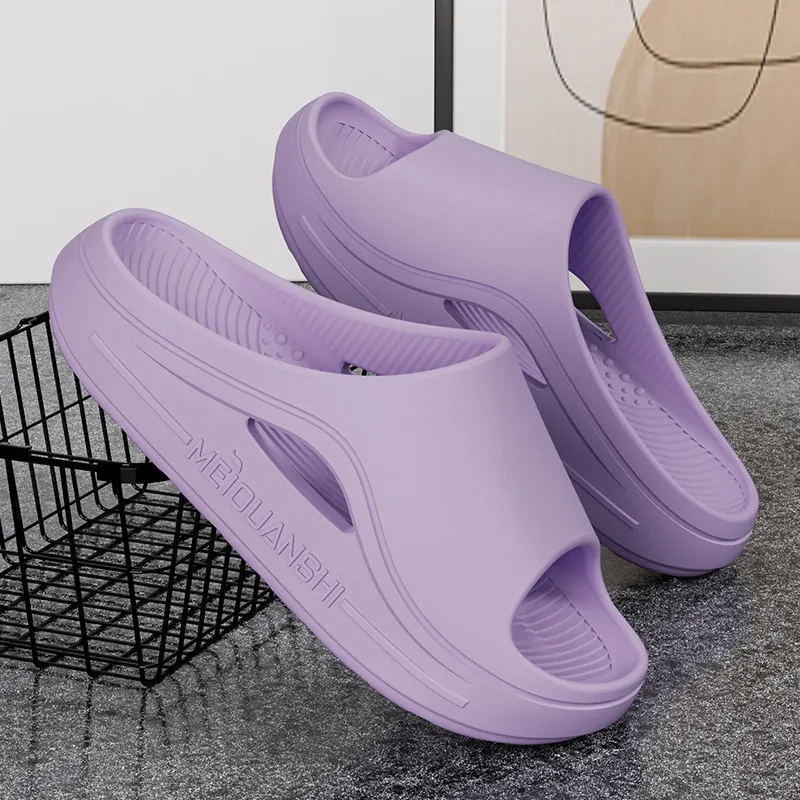 Foot Recreation EVA Couple Indoor Home Bathroom Bathing Slip Resistant Slippers-2