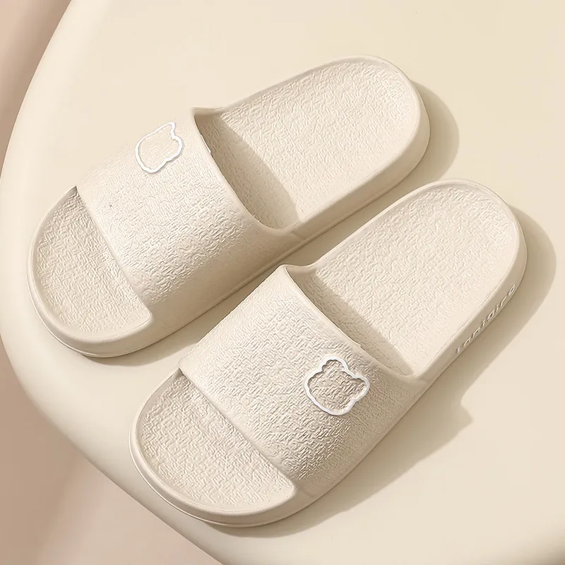 Foot Recreation Painted Bear Slippers Summer Indoor Home Bathroom Slip Resistant EVA Sandals Unisex-1