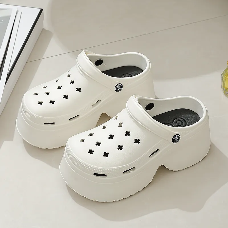 Foot Recreation Platform Clogs For Women's Summer Slip Resistant Closed Toe, Soft And Springy Feeling, Slippers-1