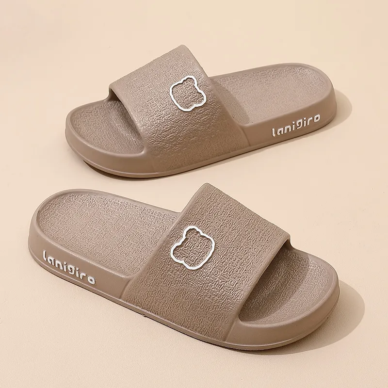 Foot Recreation Painted Bear Slippers Summer Indoor Home Bathroom Slip Resistant EVA Sandals Unisex-27