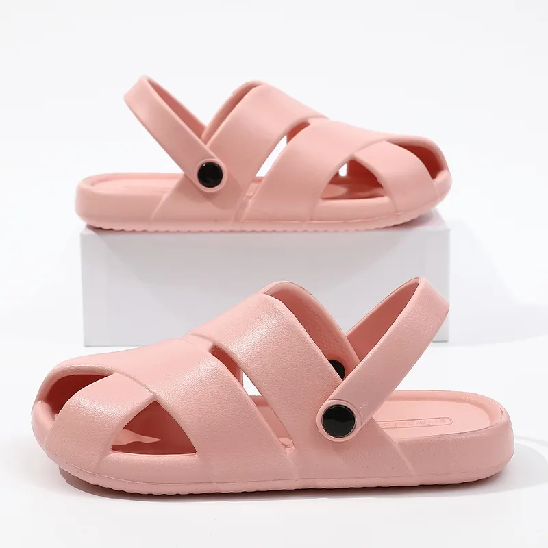 Foot Recreation Unisex Closed Toe Summer Soft Sole Heelless Home Slippers-1