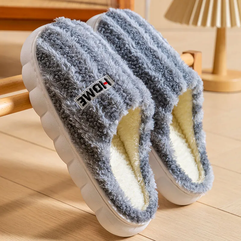 Foot Recreation Winter Minimalist Style Suede Home Warm Small Starry Sky Embroidered Cotton Slippers Unisex-19