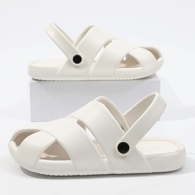 Foot Recreation Unisex Closed Toe Summer Soft Sole Heelless Home Slippers-21