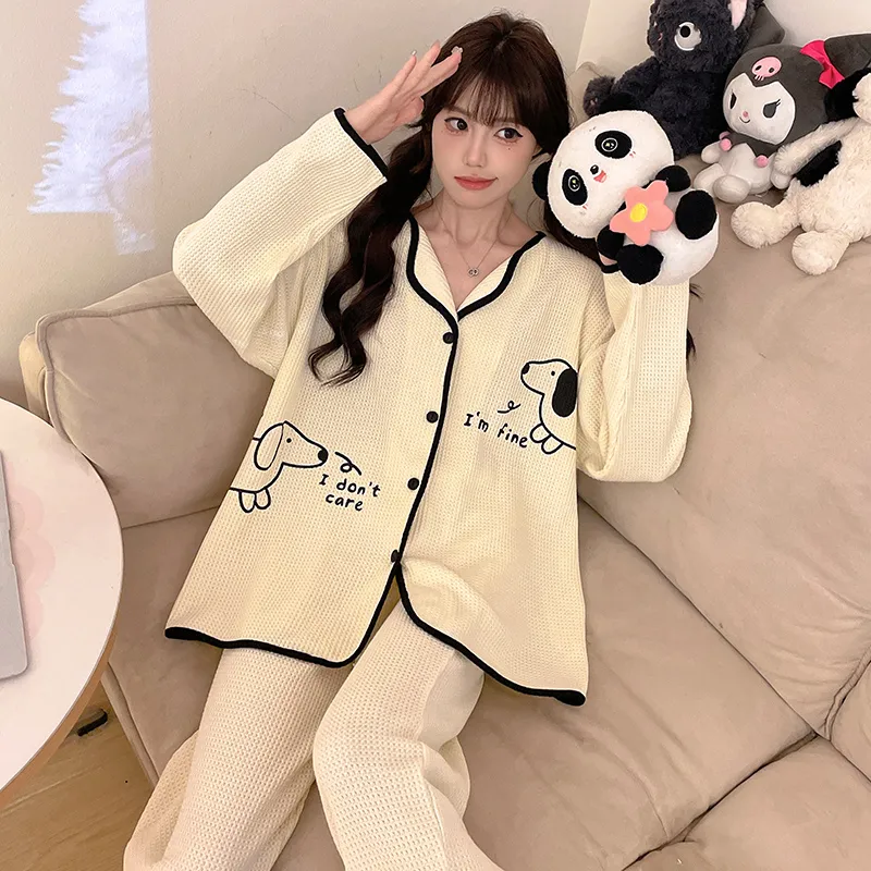 YUZHAOLIN Pajama Set Women's Apricot-3